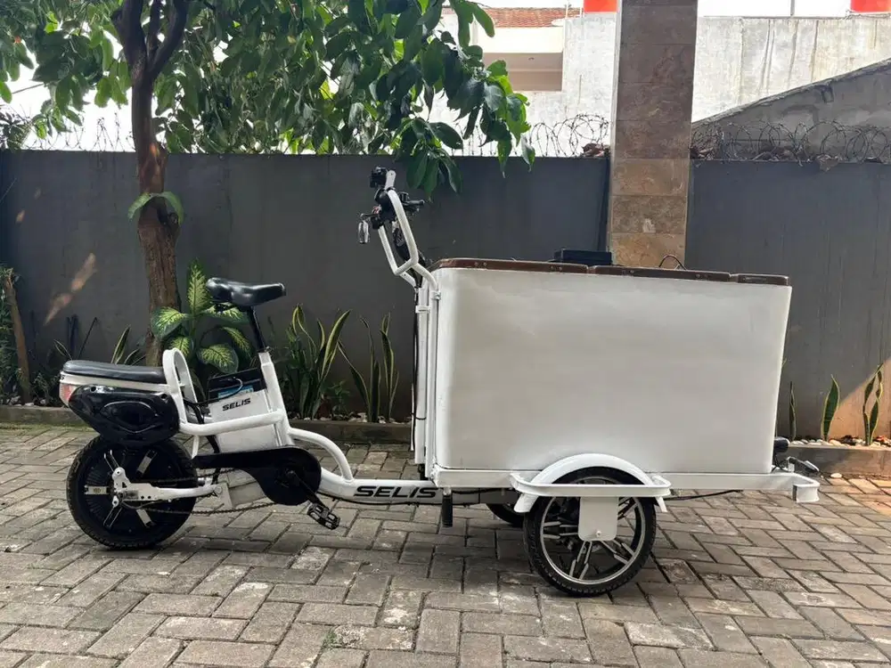 Sepeda Listrik SELIS Gerobak Usaha / Coffee Cart / Minuman