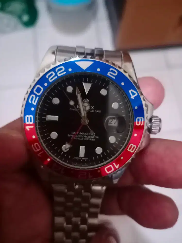 Jual jam rolex GMT II, pepsi, otomatis