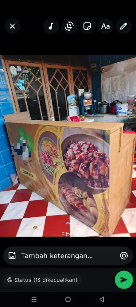 Dijual meja cafe bisa buat jualan apa aja