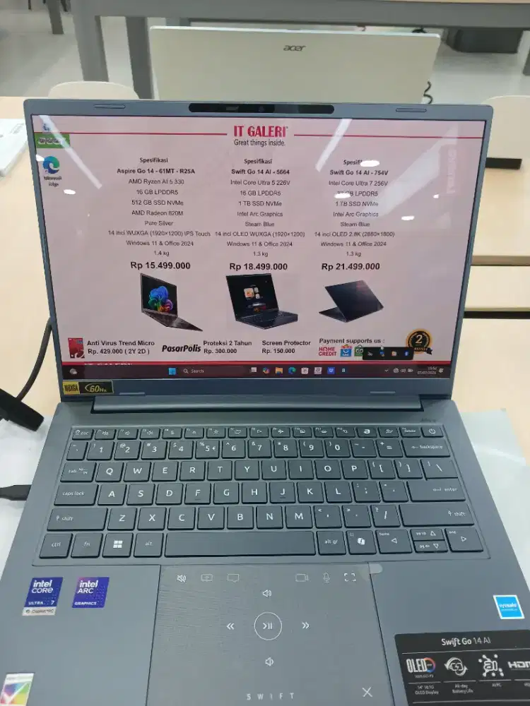 JUAL LAPTOP ACER SWIFT GO AI-754V