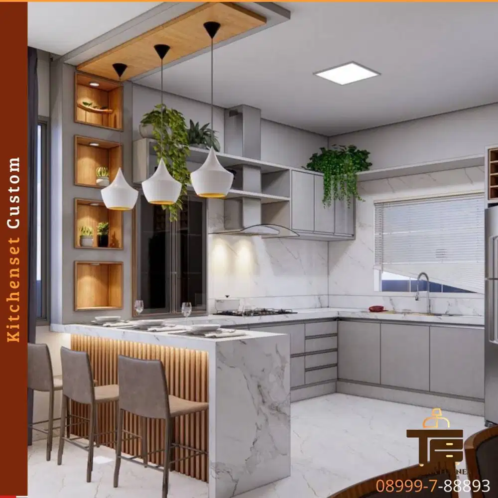 Kitchen Set Custom untuk Rumah, Kantor, Cafe & Restoran