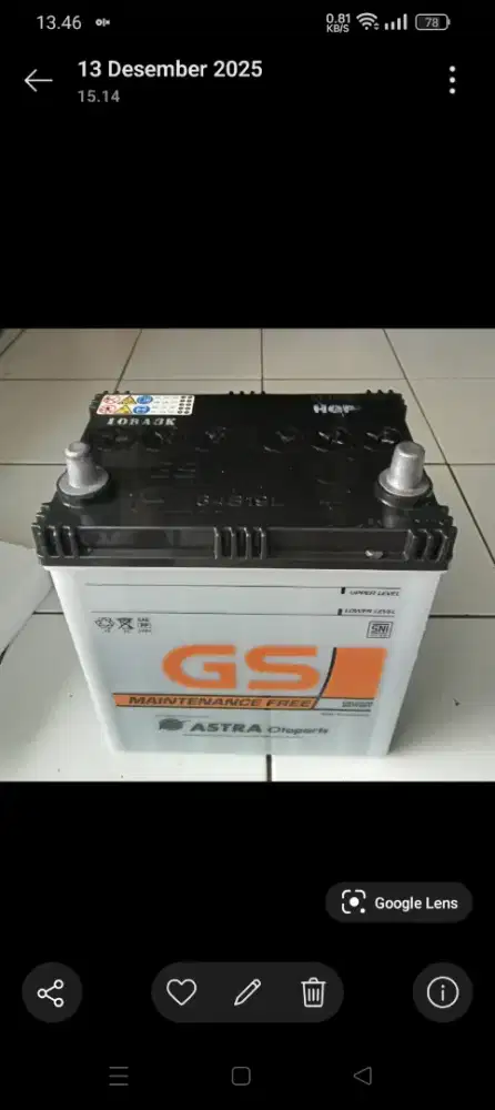 Jual accu gs mf baru cuci gudang