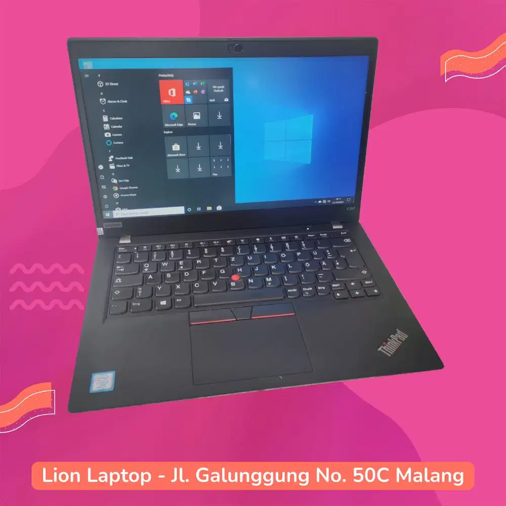 RAM 16GB SSD 256GB Core i5 Gen 8 Slim Lenovo Thinkpad X390 [07|07]