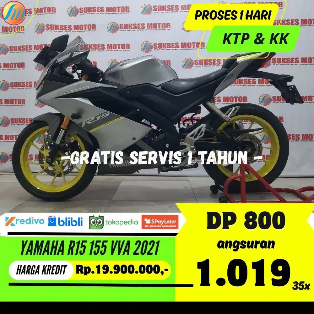 YAMAHA R15 155 VVA 2021 KREDIT DP HANYA 800RIBU ANGSURAN TERJANGKAU