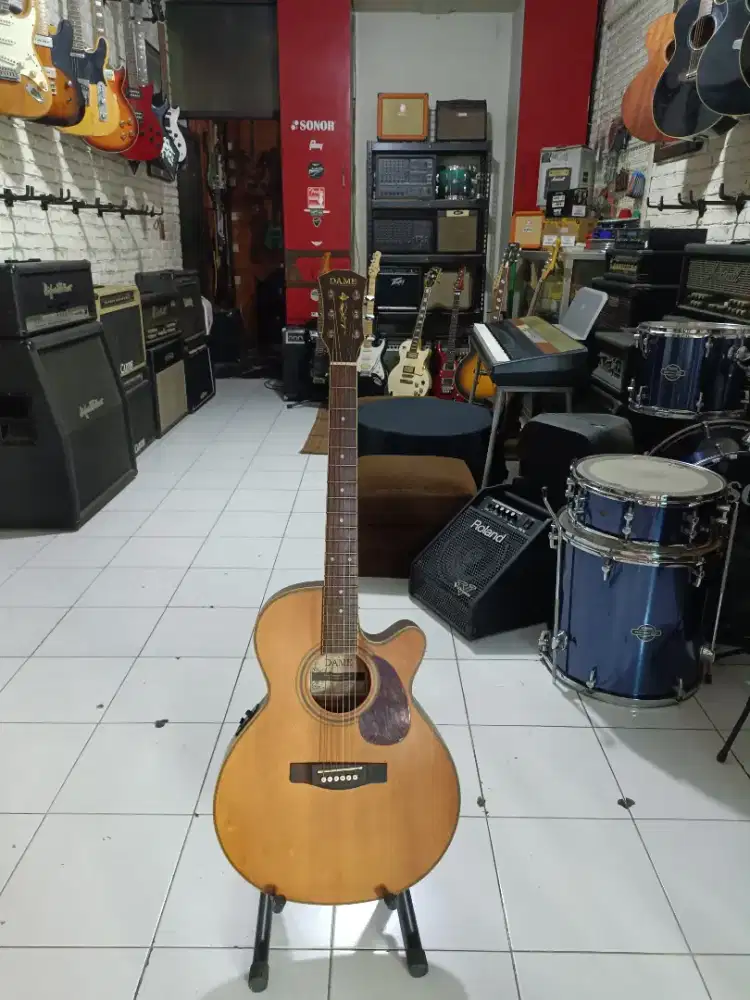 Gitar Akustik Elektrik DAME NEO Violet 200 Solid Body Fishman