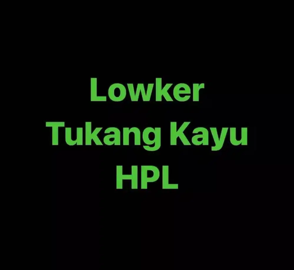 Lowongan Kerja Tukang Kayu HPL