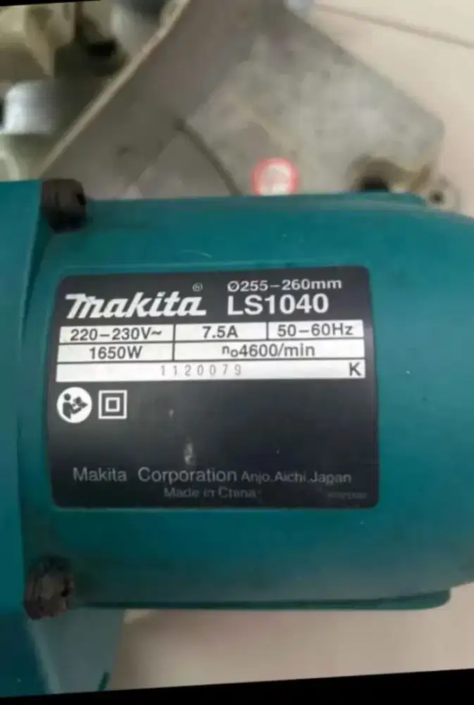 Makita 10inc type LS1040 7,5A 1650watt