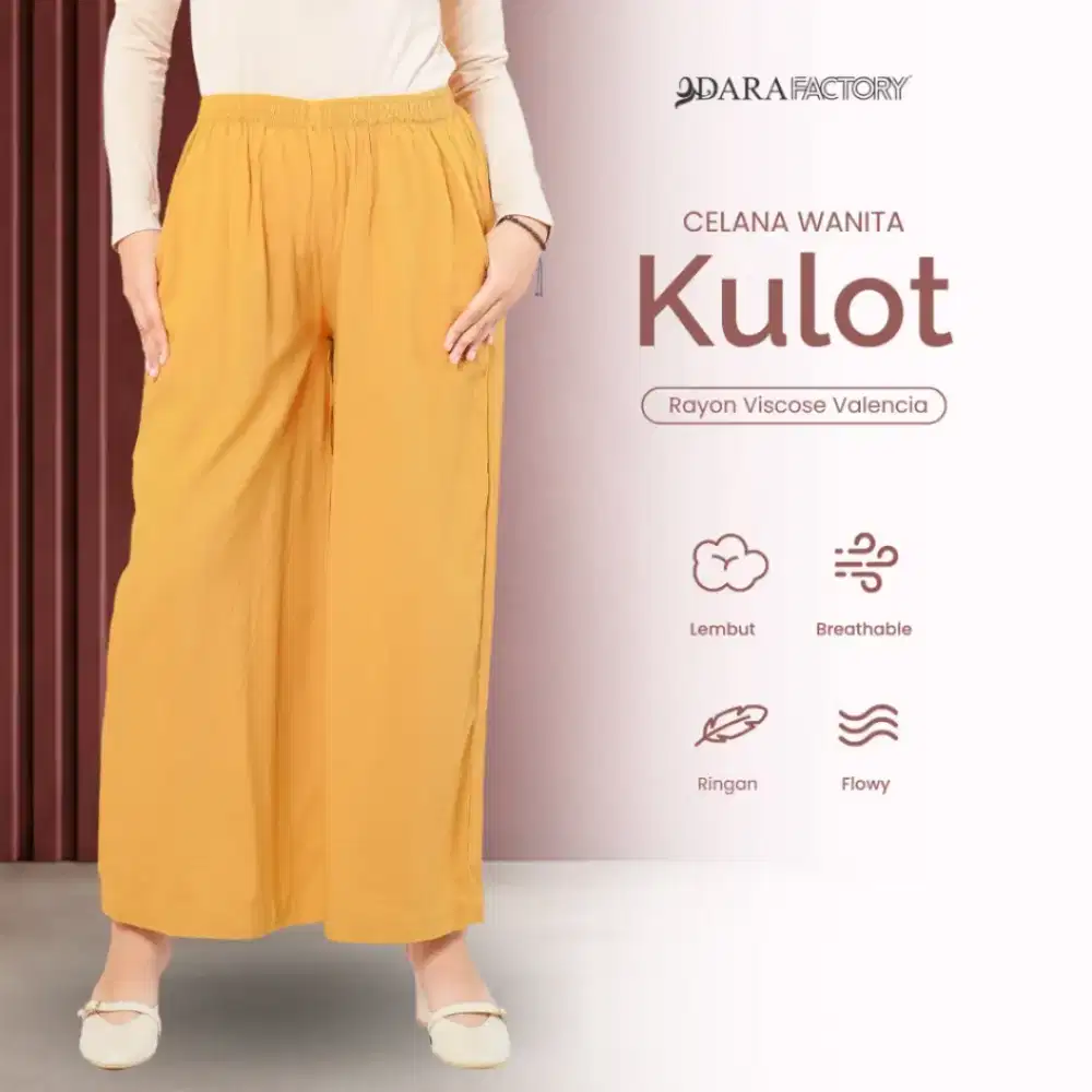 DaraFactory | Celana Kulot Wanita Rayon Viscose Premium All Size