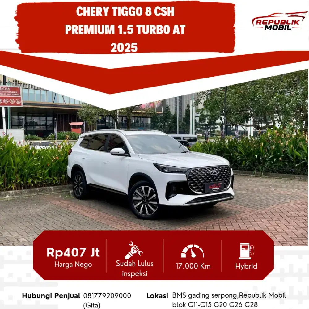 Chery Tiggo 8 CSH Premium Matic 2025 mobil irit BUNGA PREMIUM