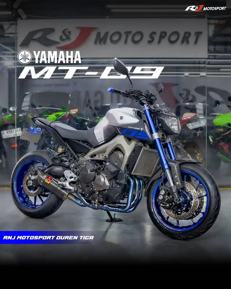 Yamaha MT09 Km 19.000an warna Silver Full Paper