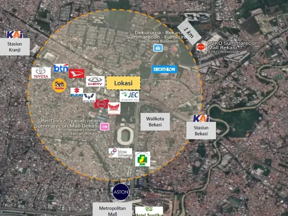Tanah Kavling Komersial Raya Bekasi Harapan Mulya Strategis!