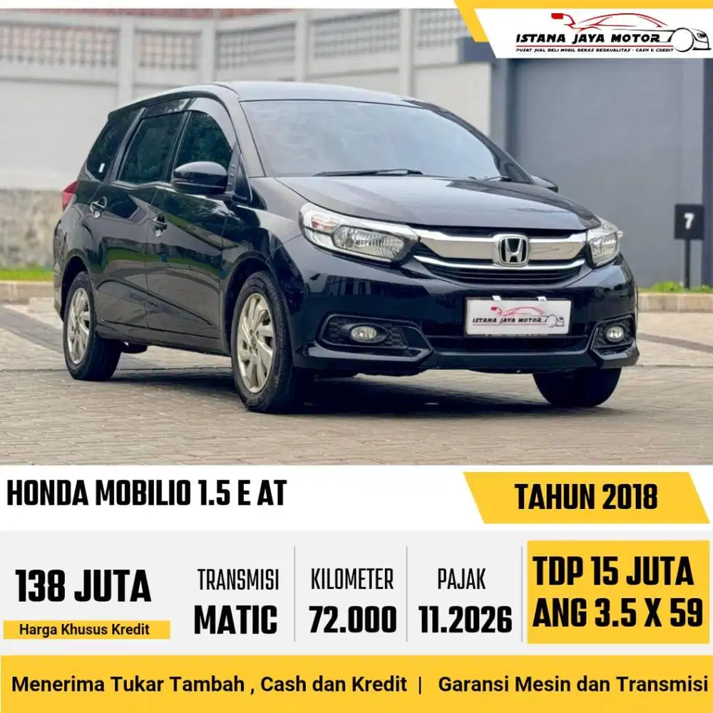 FACELIFT !! Honda Mobilio 1.5 E Automatic 2018 Hitam