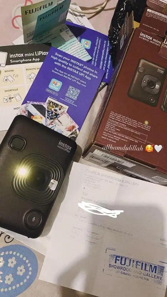 FUJIFILM Instax Mini LiPlay Bronze – Like New, Jarang Pakai!