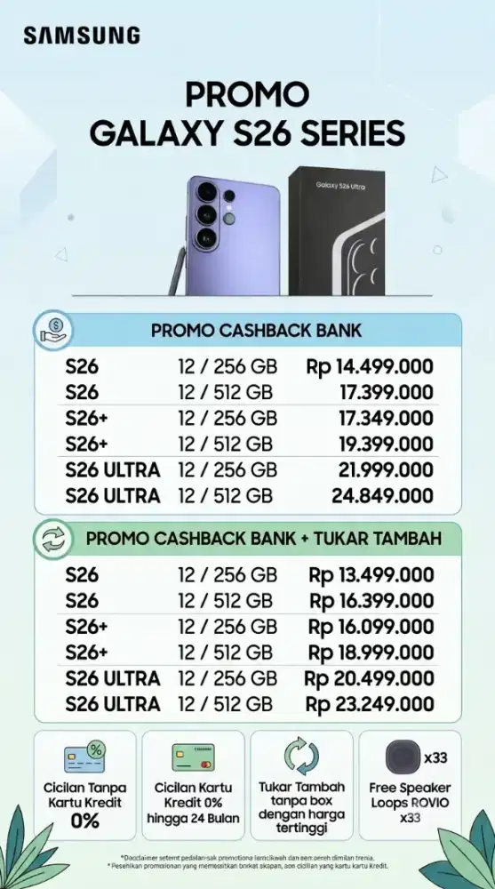 PROMO SAMSUNG S26 SERIES
