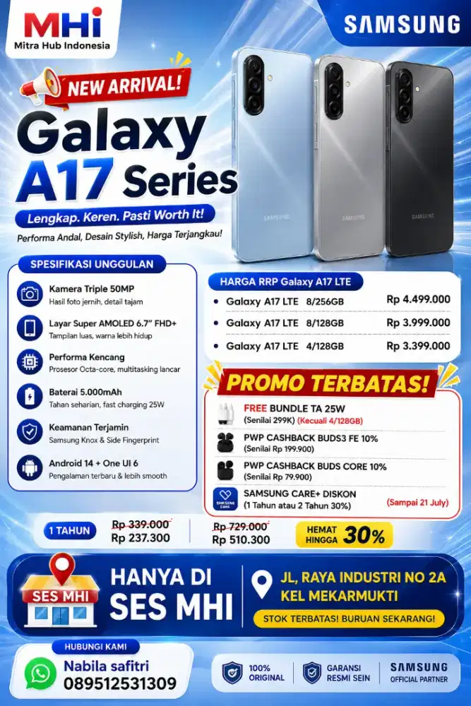 samsung a17 series , a57 dan a37