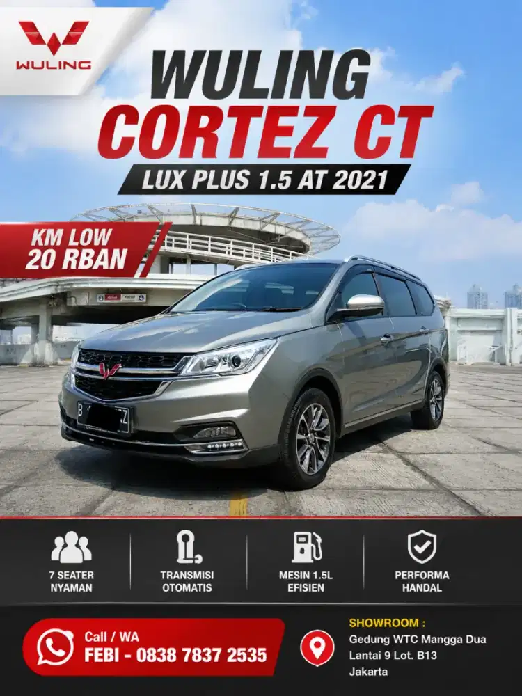KM LOW 26 RB Wuling Cortez CT Lux plus AT Matic 2021 Terawat