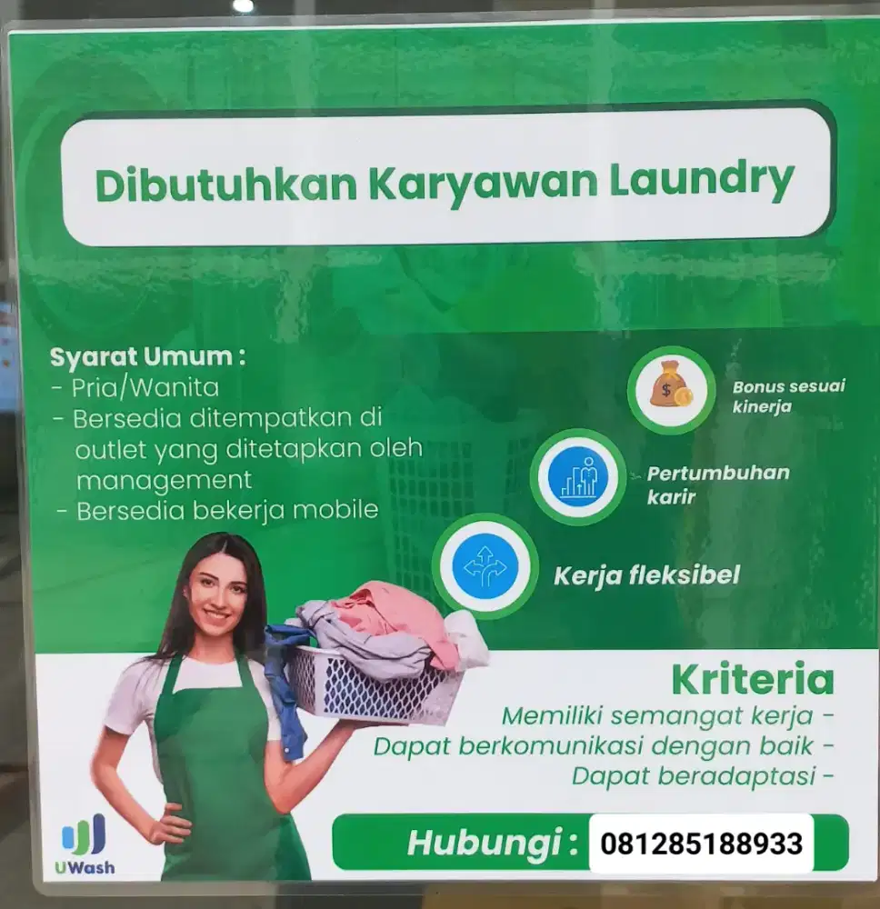 Loker karyawan laundry lokasi Ruko Sorrento Gading Serpong