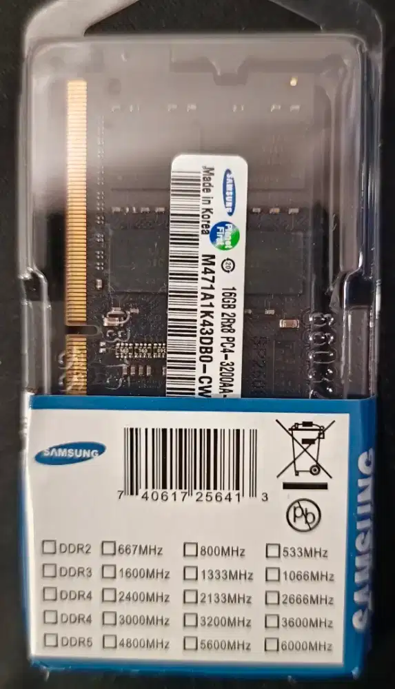 ram laptop DDR4 16gb sodim PC25600/3200Mhz baru