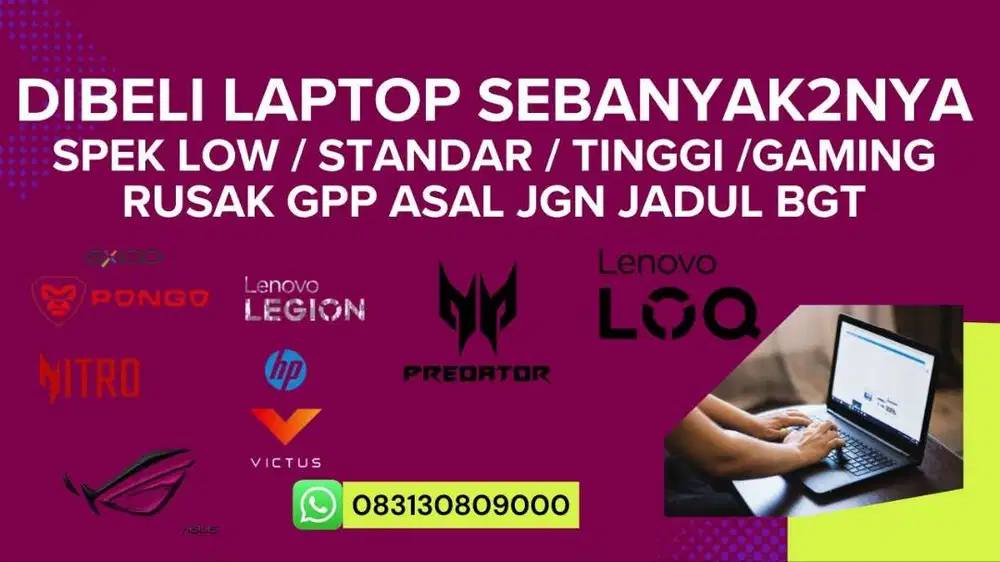 TERIMA JUAL BELI LAPTOP BEKAS SECOND