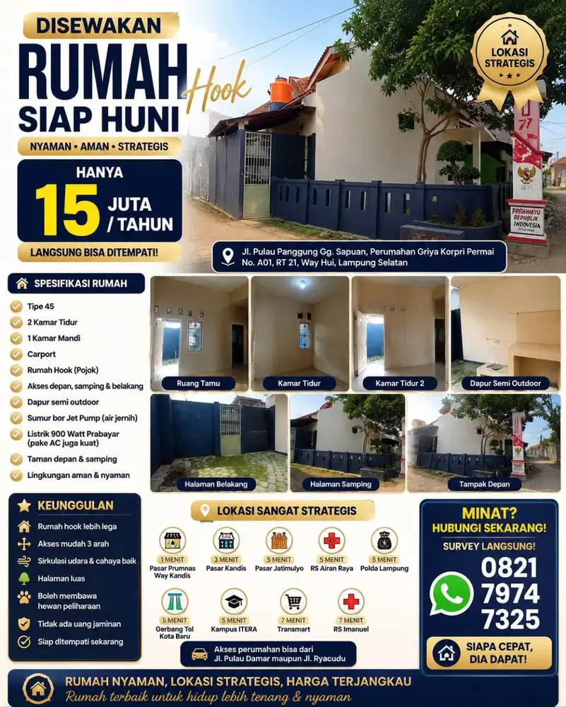 DISEWAKAN RUMAH SIAP HUNI!
