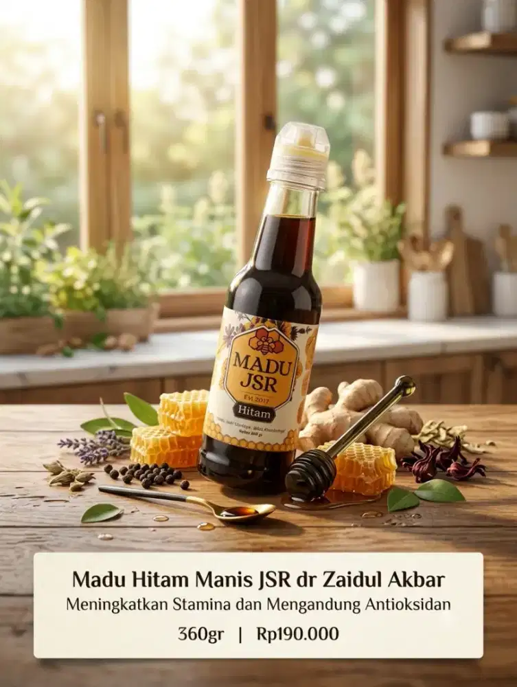 Madu Hitam Manis JSR Zaidul Akbar Stamina dan Antioksidan 360gr