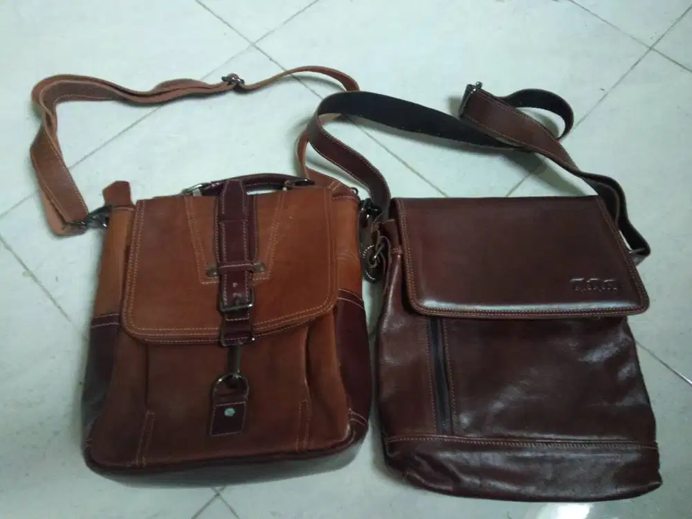 Tas selempang kulit Asli