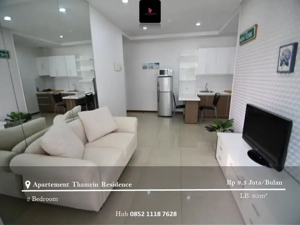Disewakan Apartement Thamrin Residence Mid Floor 2BR Furnished