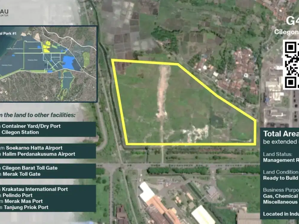 Tanah Kavling G8 Strategis di Kawasan Industri Krakatau I - Cilegon