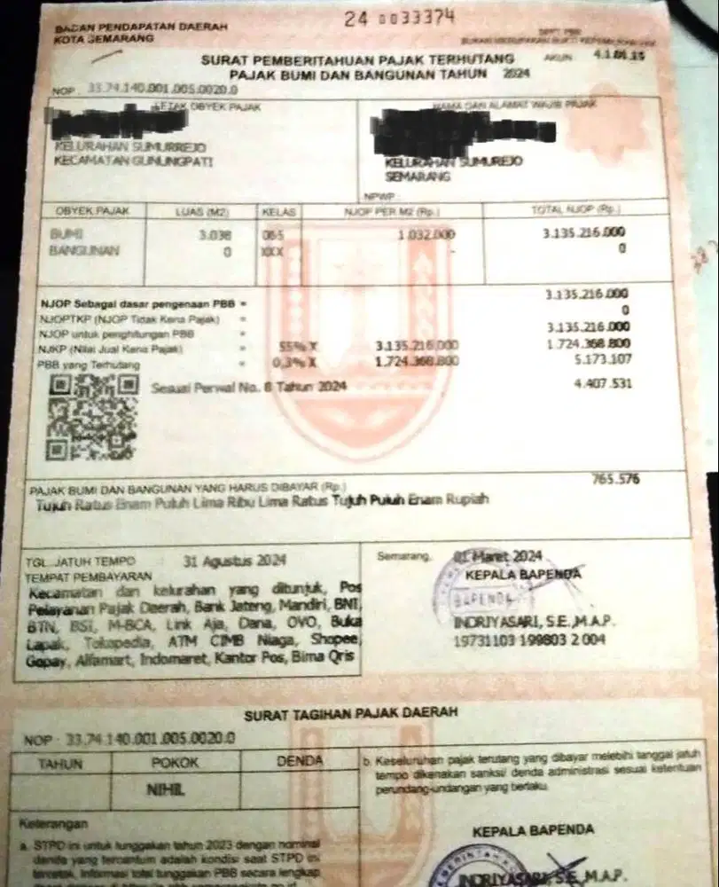 Juall Cepatttt butuh siapa cepat dapat ! NJOP