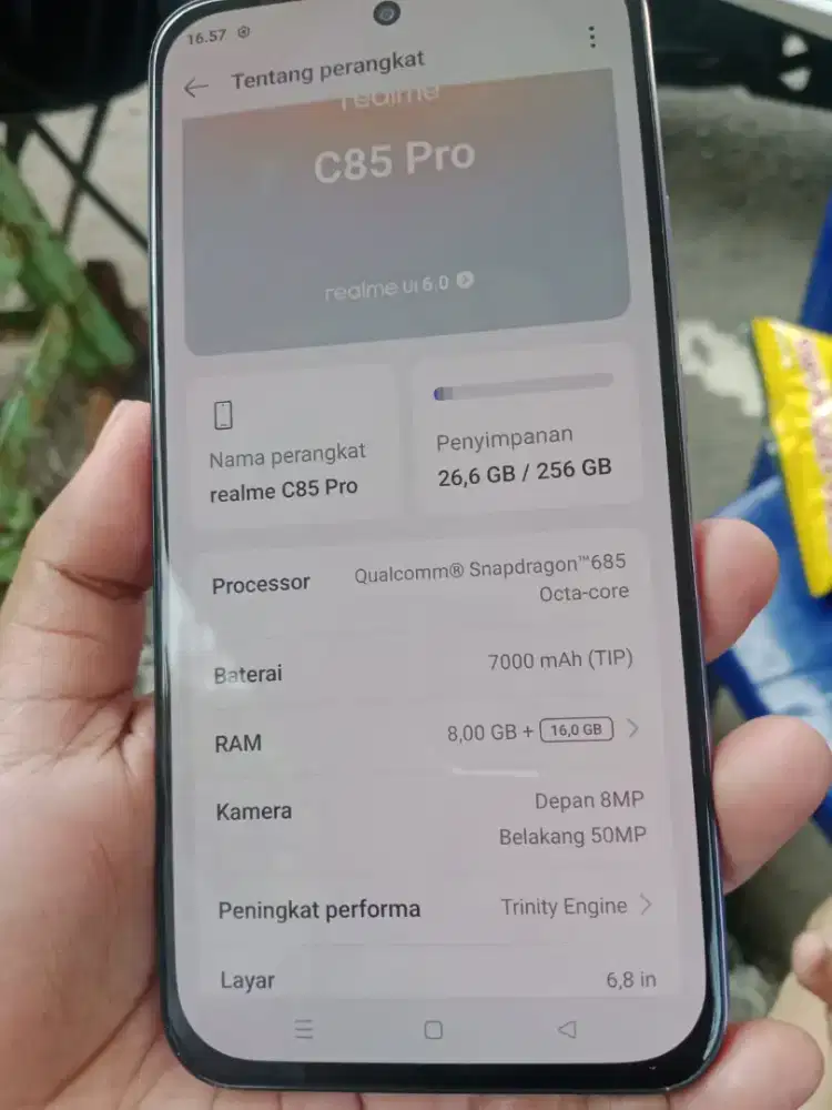 jual Bu hp realme c85 pro Ram 8/256