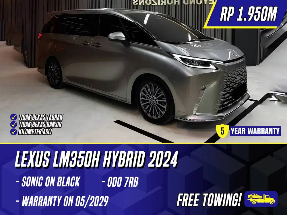 Lexus LM350h Hybrid 2024 Sonic Titanium on Black Abu-abu Abu LM350 h