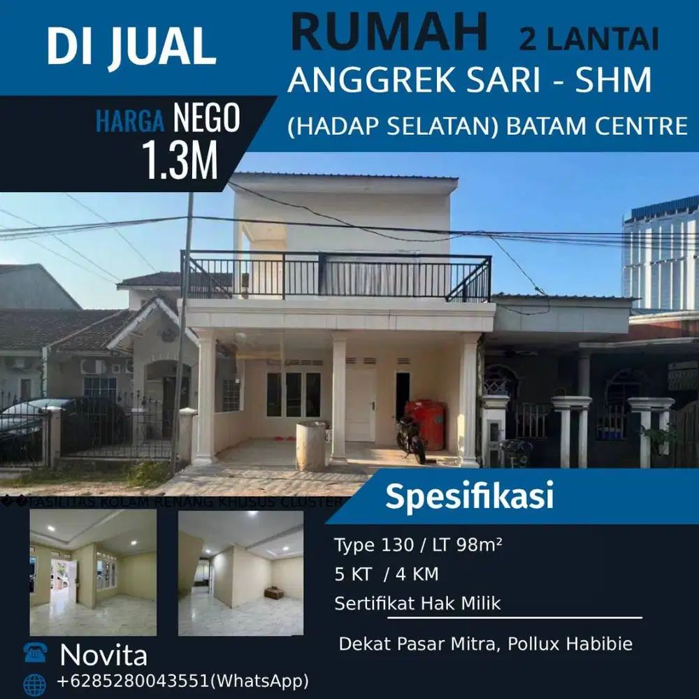 Rumah 2 Lantai Siap Huni Full Renovasi ANGGREK SARI (Hadap Selatan), B