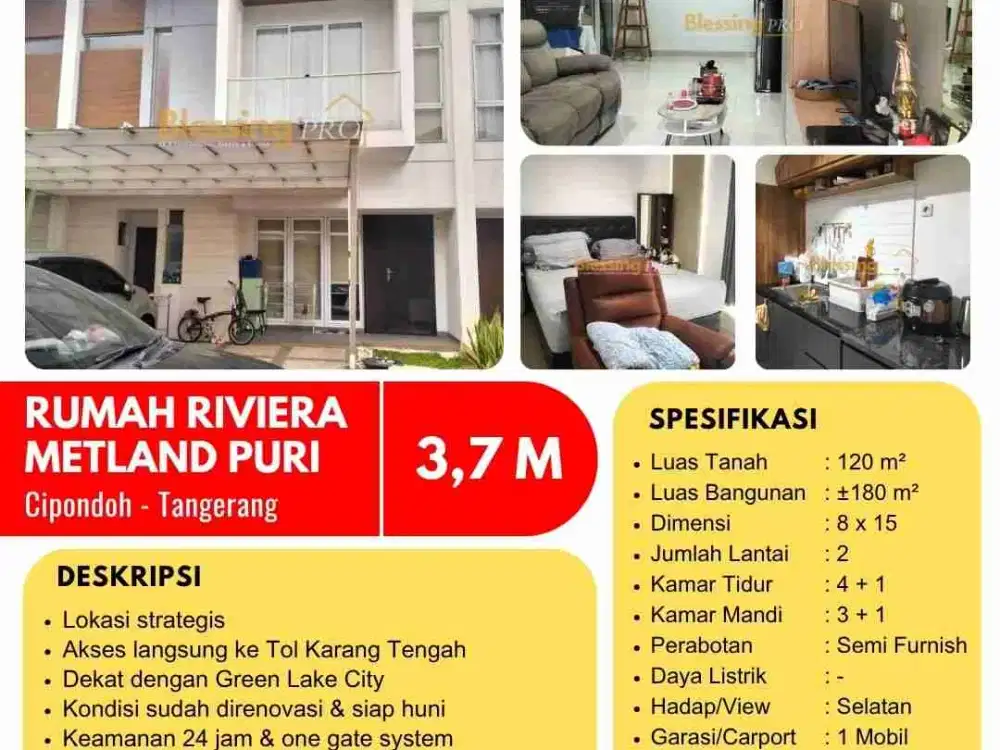 Turun Harga RIVIERA METLAND PURI