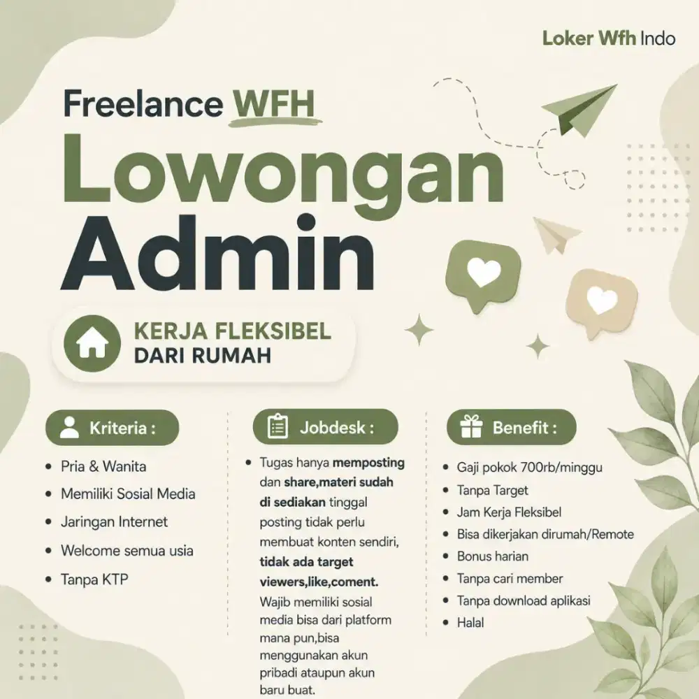 Lowongan pekerjaan freelance