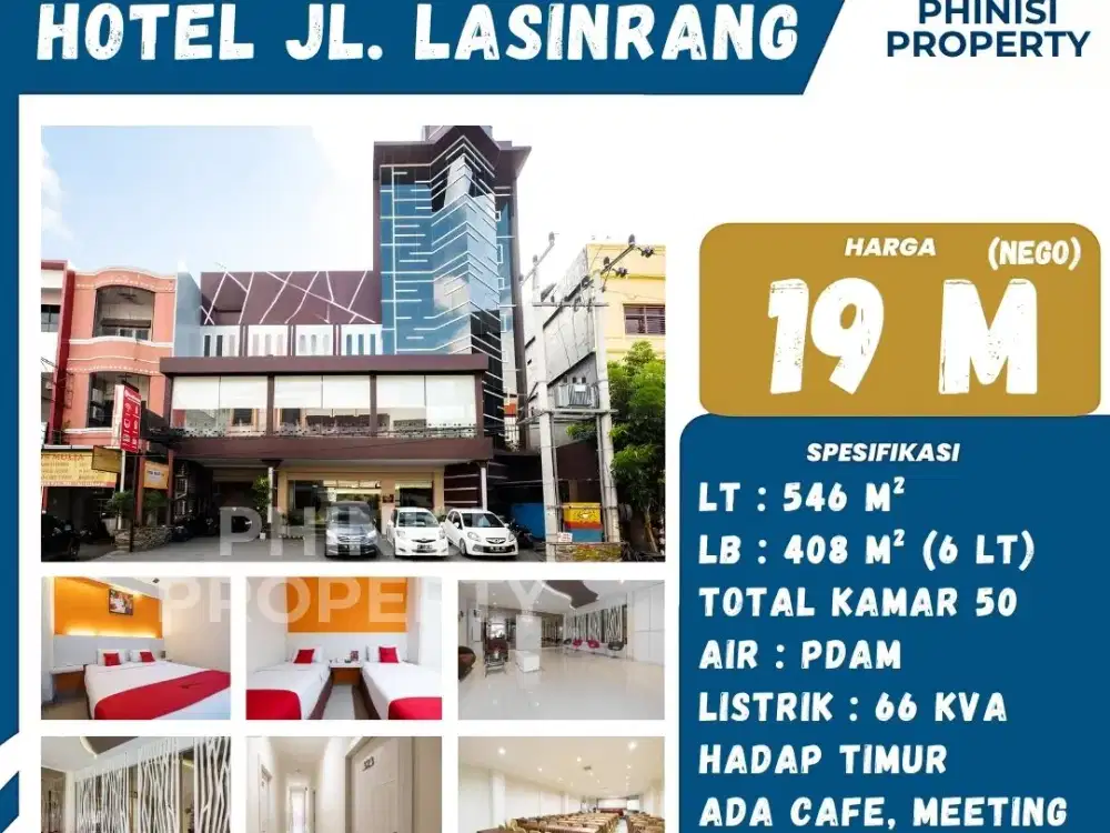 DIJUAL Hotel di Jalan Lasinrang