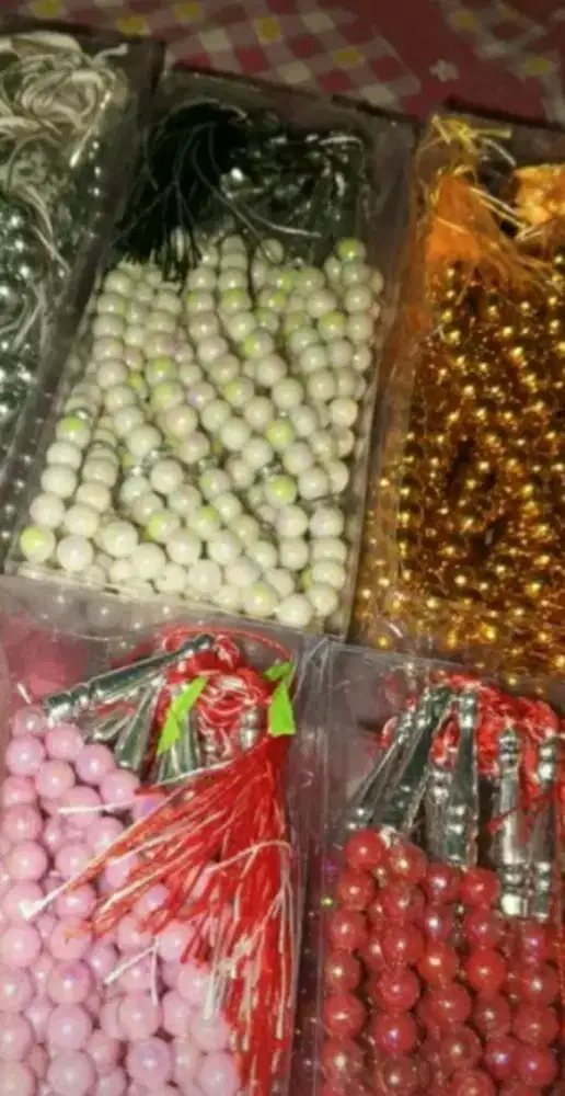 Tasbih pendek - Tasbih warna kinclong - Tasbih 33 butir