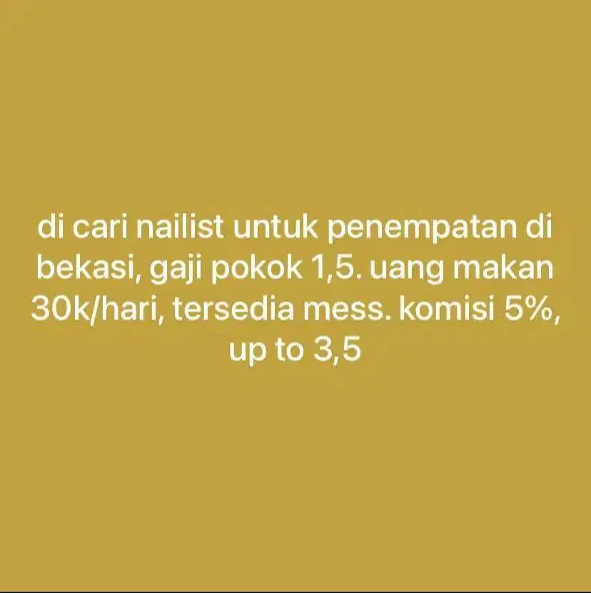 LOWONGAN PEKERJAAN NAILIST