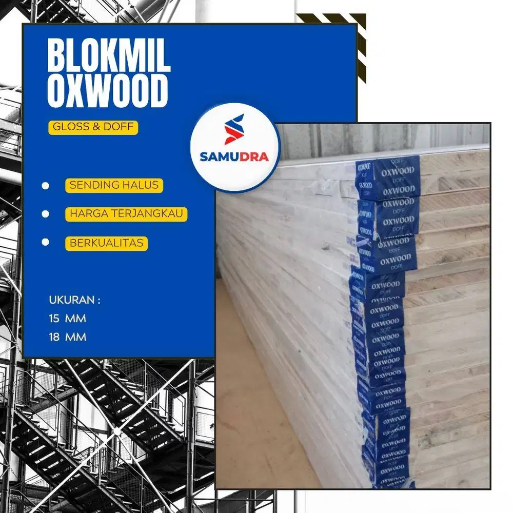 Blokmelamin 18mm Putih Glossy & Doff - Bahan Blockboard Melamin