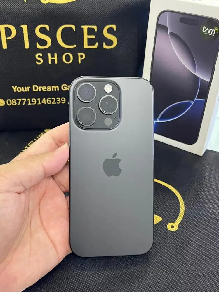 IPHONE 16 PRO 256 IBOX BH100 GARANSI ON MULUS BKN 17