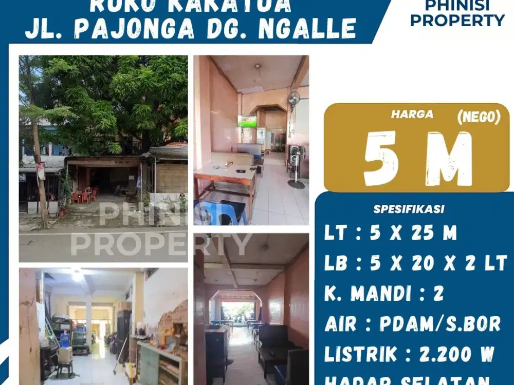 DIJUAL Ruko Jalan Kakatua