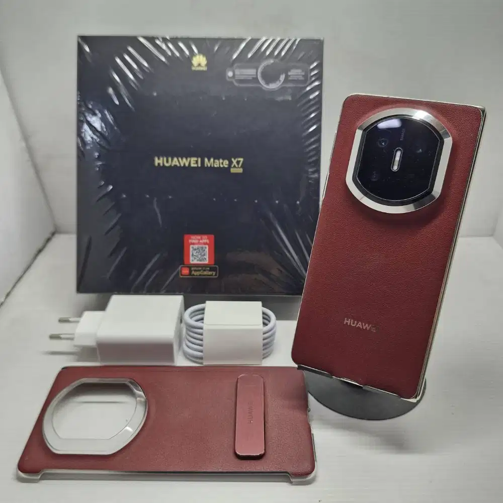 LIKE NEW 99% GRESS HUAWEI MATE X7 X MAGE 16/512 NEBULA RED  FULLSET