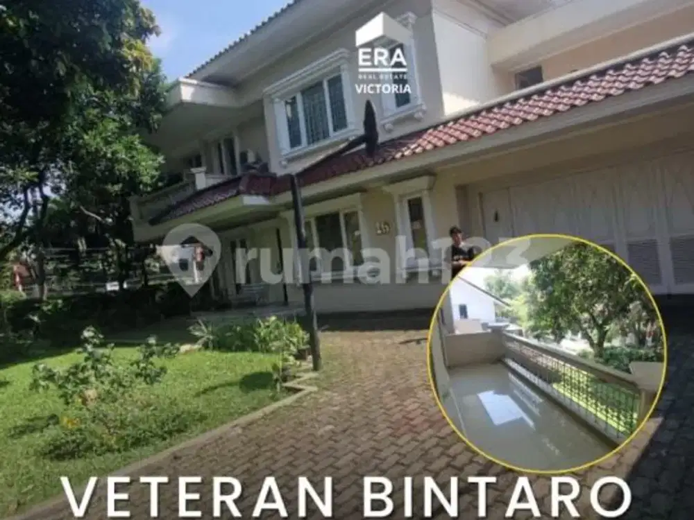 Rumah 2 Lantai di Veteran Bintaro Cempaka - Lokasi Strategis, 4 Carport, Harga 10 M, mel