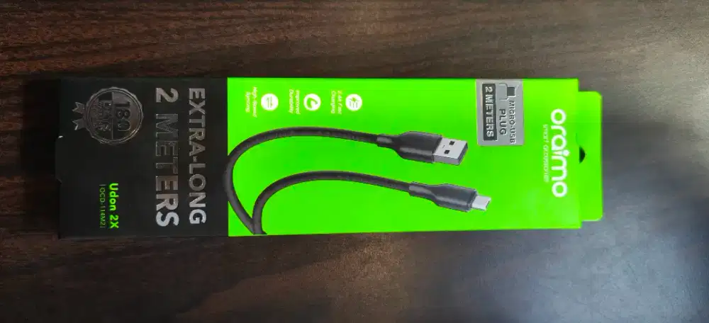 ORAIMO OCD-114M2 Udon 2X Data Cable USB-A To Micro Extra-Long