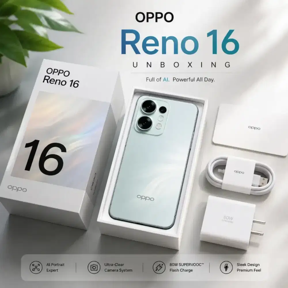 (NEW) OPPO RENO 16 5G 8/256GB (KREDIT TANPA DP)