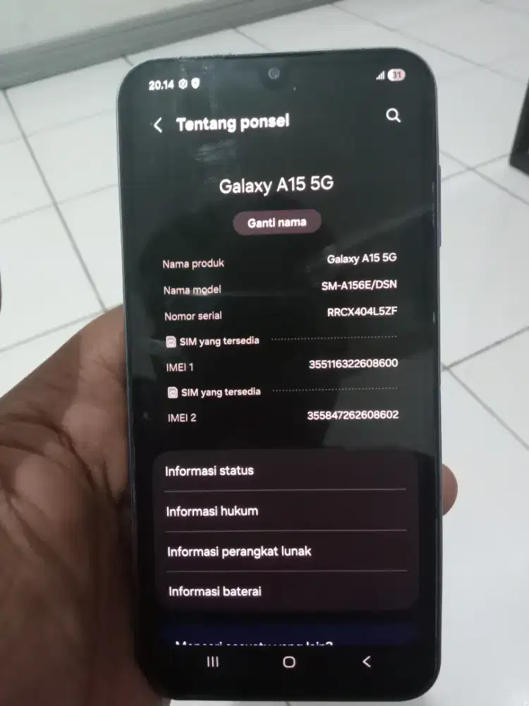 Samsung A15 5G ram 8/256