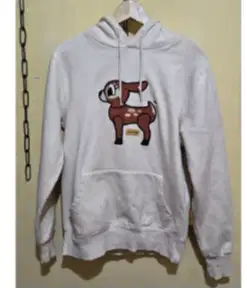 JUAL HOODIE PANCOAT LOGO KANCIL ORI PUTIH