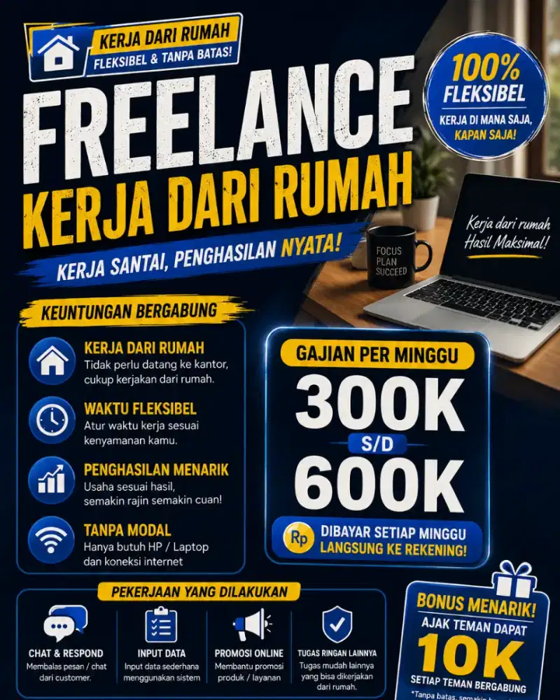 Freelancer WHF Kerja dari rumah