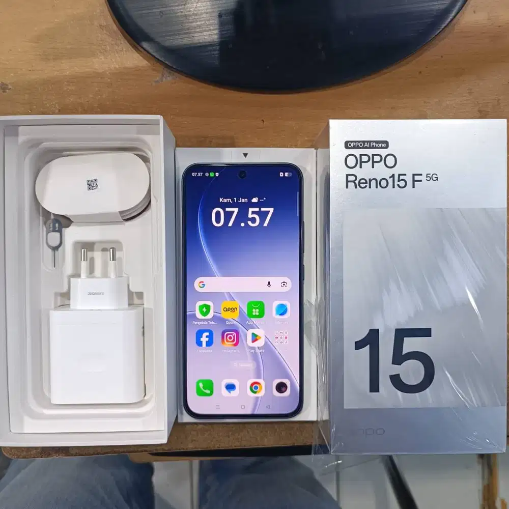 Oppo Reno15 F 8/256 Biru Tua, Like New