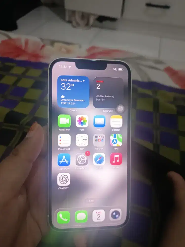 Iphone 13 second full set no minus 128GB free casing