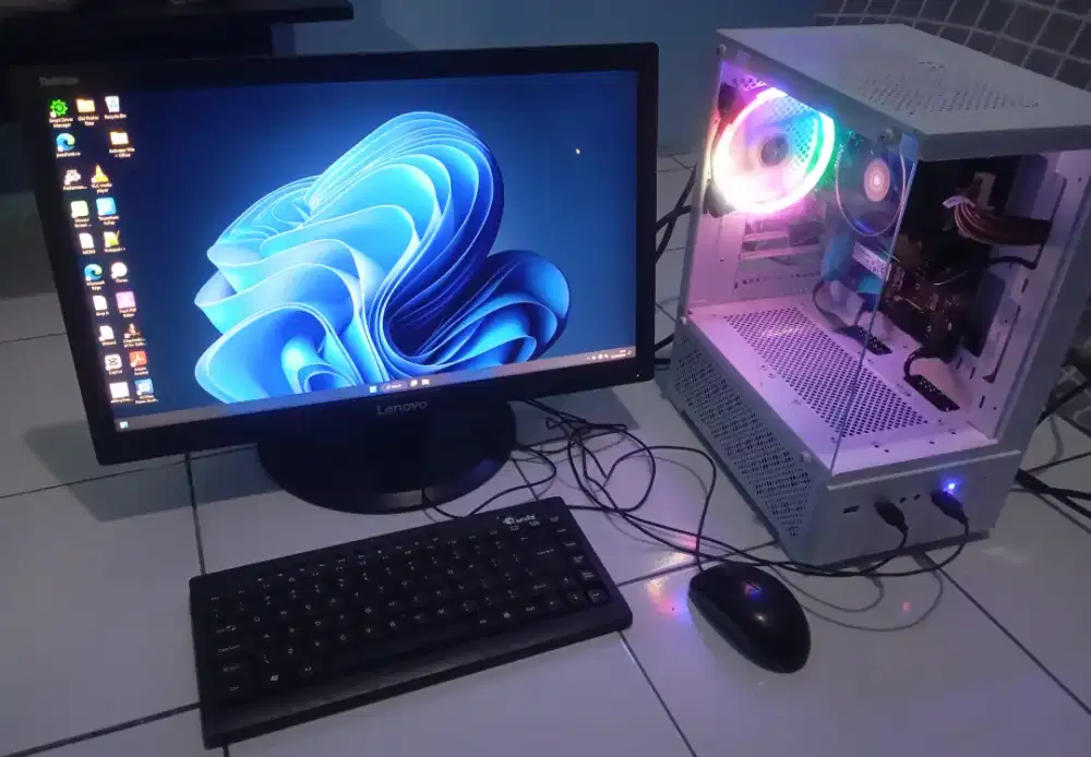 FULLSET PC AMD RYZEN 5 4600G + MONITOR 22 INCH
